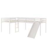 Merax L-Shaped Twin Size Loft Bed with Ladder Merax