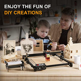 Laser Engraver, Ortur Laser Master S2 LU2-2, 2100mW Laser Cutter and Engraver CNC Machine for DIY, Wood, Leather, etc. (390*410mm), Laser Class 4 Ortur
