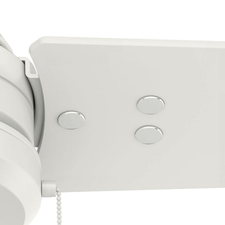 Hunter Fan Company 59263 Cassius 52 Inch 3 Blade 3 Speed Wooden Indoor/Outdoor Ceiling Fan with Pull Chain Control, Light Stripe, 52", Fresh White Finish Hunter Fan Company