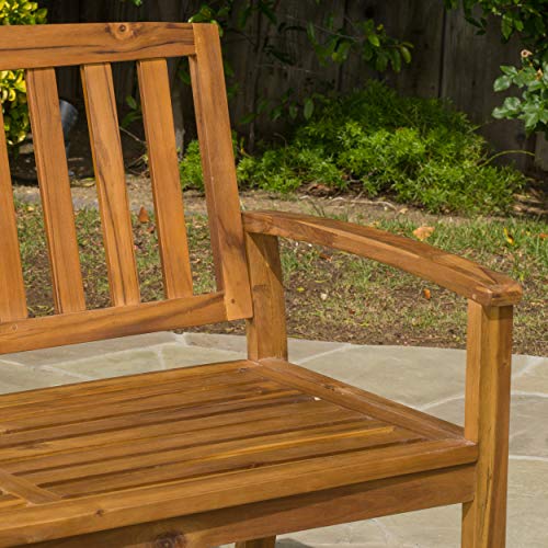 Christopher Knight Home Loja Acacia Bench, Teak Finish Christopher Knight Home