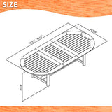 Amazonia Arizona 9 Piece Oval Outdoor Dining Set | Eucalyptus Wood | Durable and Ideal for Patio and Backyard Amazonia