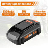 BECDXPal 2 Packs 3.5Ah Replacement for 20V Battery PowerShare Replacement Battery for 20V WA3520 WA3525 WA3575 WG890 WG891 Compatible with wa3525 Batteries 20V BECDXPal