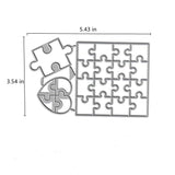 Square Jigsaw Puzzle Cutting Dies,Love Heart Jigsaw Puzzle Die Cuts Metal Embossing Stencils Template Mould for Card Scrapbooking and DIY Craft Album Paper Card Decor AHTOLS