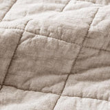 Hyde Lane Linen Quilt Set Queen Size - Breathable Box Stitched European Flax Bedding Set for Bedspread and Coverlet, with 2 Pillow Shams, 90"x96", Linen Hyde Lane