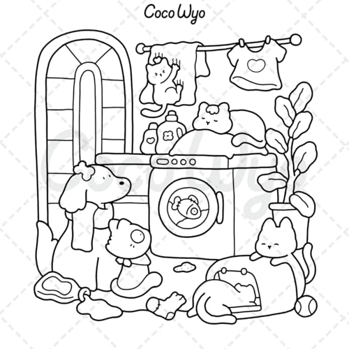 The Little Cat: Cozy Life of Kitty Coloring Book for Adults and Teens (Cozy & Cute Coloring) Independently Published
