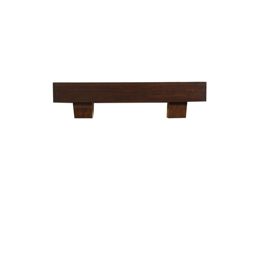 Duluth Forge 48-Inch Fireplace Shelf Mantel with Corbels - Chocolate Finish