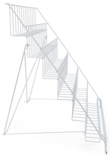 Displays2go 6-Tier Wire Countertop Rack for Literature, Open Shelving Accommodates a Variety of Items, Small Sign Channel - White Displays2go