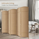 Cocosica 6 Panel Room Divider,6Ft Folding Privacy Screen,Tall - Extra Wide Foldable Panel Partition Wall Divider with Diamond Double-Weaved Hand-Woven Design Room Screen Divider COCOSICA