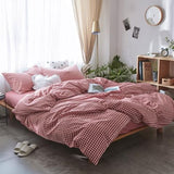 mixinni Red Gingham Comforter Set Twin XL, Plaid Comforter Set 3 Pieces 1 Red Grid Comfoter with 2 Pillow Cases for All Seasons, Soft Fluffy Modern Grid Pattern Printed Bedding-Twin XL Size mixinni