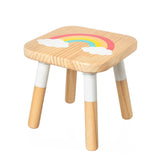 RUYU Wooden Kids Stool for Sitting, 9.1 Inch Solid Hard Wood Chair,Crafted Hand-Painted with Assembled Four-Legged Stool, Bedroom, Playroom, Furniture Stool for Toddler, Children, Boys, Girls RUYU