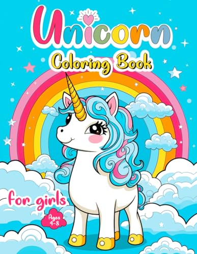 Unicorn Coloring Book for Girls Ages 4-8: Magical Adventures to Color with Large, Easy Pages and Bold Outlines WoodArtSupply
