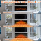 60" Infrared Smart Electric Fireplace Alexa/Google Compatible, Remote& App Control Multicolor Flame w/Dimmer, Wall-Mounted& Recessed WiFi Enabled Fireplace Heater w/Crackling Sound& Thermostat, 1500W Dreamflame