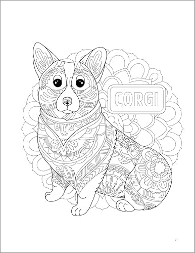 Stress Relief Dog Coloring Book: 35 Detailed Designs for Adults