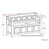 SIMPLIHOME Amherst Entryway Storage Bench - 48 inch Wide Solid Wood Hallway Seat in Distressed Grey, Transitional Bench for Entryway or Living Room with Lift-Up Lid and Spacious Storage SIMPLIHOME