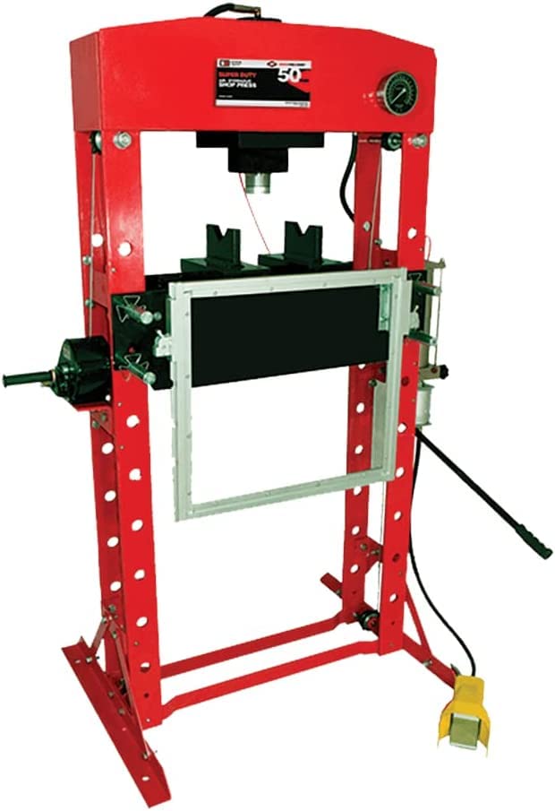 AFF Super Duty Hydraulic Shop Press, 50 Ton Capacity, 54"W x 75"H, 854ASD - WoodArtSupply