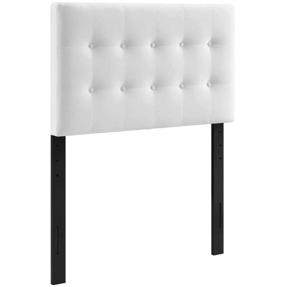 Modway Emily Twin Biscuit Tufted Performance Velvet Headboard, White Modway