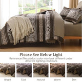 Anibedding Brown Comforter Set Queen 7 Pieces Boho Western Bedding Set for All Season, Aztec Bed in a Bag Queen Soft Microfiber Comforter Set with Sheets, Pillowcases & Shams Anibedding