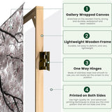 Large 4 Panels Folding Screen Room Divider Japanese Pink Cherry Blossom Mount Pictures Blossoms Pagoda Calm Boho Divider for Room Separation Portable Privacy Partition Screen Indoor VETEB