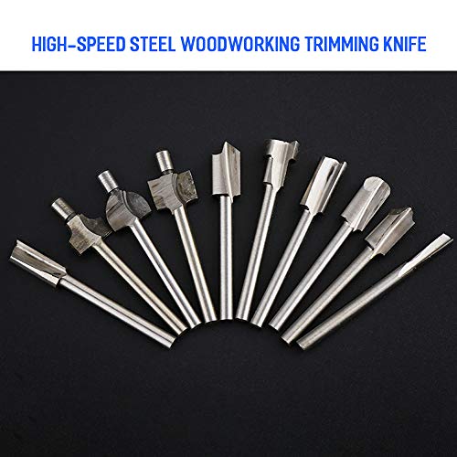 HSS Router Carbide Engraving Bits and Router Bit Set 1/8"(3.2mm) Shank HSS Rotary Router Bits Tool for DIY Woodworking Edge Grooving Wood Deburring Engraving and Milling,20 Pcs SaferCCTV