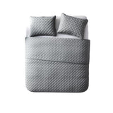VCNY Home Twin Bed Quilt – 2-Piece Twin Comforter Alternative, Basketweave Bedspread Coverlet with Sham, All Season Bed Set (Nina, Grey Bedding) VCNY Home