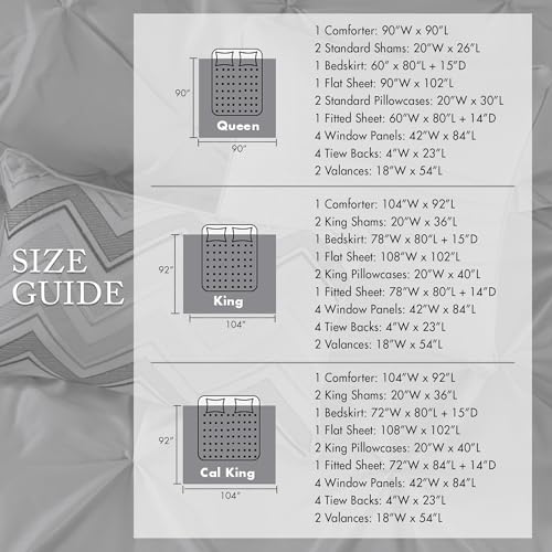 Madison Park Essentials Room in a Bag Faux Silk Comforter Set - Luxe Diamond Tufting All Season Bedding, Matching Curtains, Decorative Pillows, Ivory King(104"x92") 24 Piece Madison Park