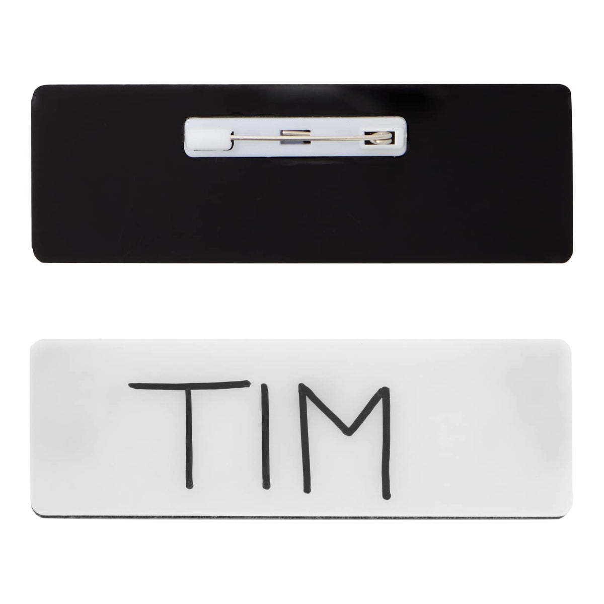 Juvale 15-Pack Blank Name Tag Pin Badges, White Blank Name Tags for Em ...