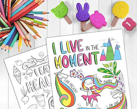 Hey Girl! A Unicorn Coloring Book for Girls: To Develop Gratitude and Mindfulness through Positive Affirmations BRIRILINE