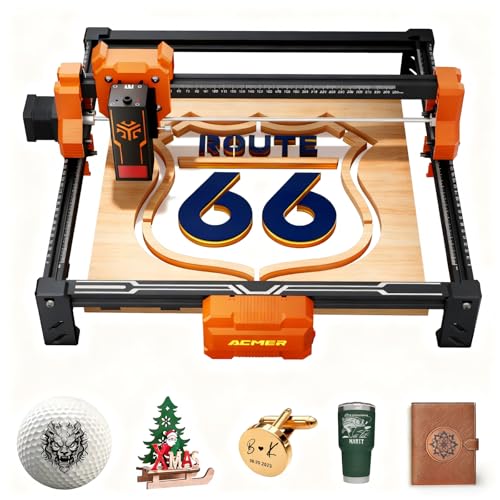 Laser Engraver, ACMER S2 12W (12,000mW) Laser Cutter Machine, 72W Output, 0.01mm Precision, 300x300mm Area, 10000mm/min Speed, for Wood, Metal, Leather, Acrylic, DIY & Education ACMER