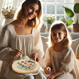 JOINRUN Embroidery Kit for Beginners Adults, Cross Stitch Kits, Includes Embroidery Patterns, Color Threads, Full Range Accessories, Easy to Follow Instruction and Video (Flower)