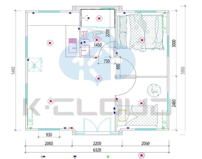 Roaming SHELTER Expandable Prefab House 19x20ft with Windows and Doors, Mobile Tiny Home for Living Room, Bedroom, Kitchen, Bathroom, Office, Playroom, Storage