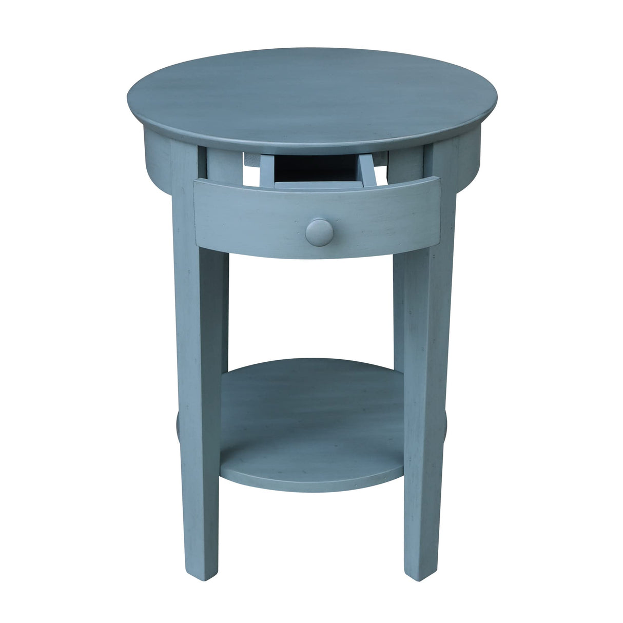 IC International Concepts International Concepts Phillips Accent Drawer Table, Ocean Blue - Antique Rubbed IC International Concepts