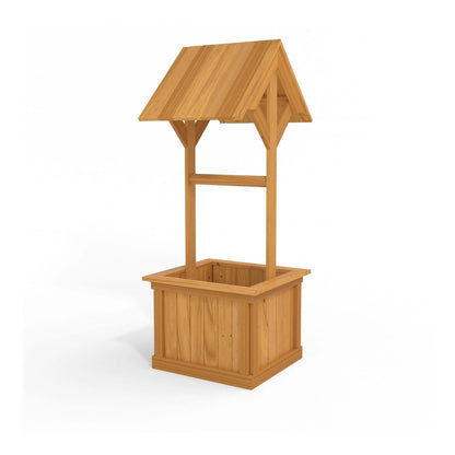 All Things Cedar Wishing Well Planter Box (5-Ft) - WoodArtSupply