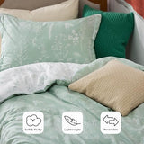 Bedsure Twin/Twin XL Comforter Set - Sage Green Bed Set, 2 Pieces Cute Floral Bedding, 1 Soft Reversible Botanical Flowers Comforter and 1 Pillow Sham Bedsure