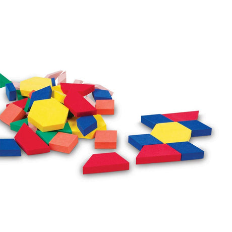 hand2mind Wood Pattern Blocks for Kids, Shapes for Kindergarten, Montessori Toys, Geometric Shapes, Symmetry, Shape Recognition, Pattern Blocks for Classroom (Set of 250) hand2mind
