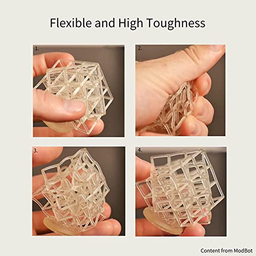 Siraya Tech Tenacious 3D Printer Flexible 405nm UV-Curing Resin with High Impact Resistance Standard Photopolymer Resin for LCD DLP 3D Printing (500g, Clear)