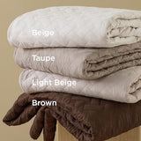 Bedsure Quilts Queen Size - Lightweight Bedspreads Queen Size with Basket Weave Pattern, Soft Quilt Bedding Set, Brown Comforter Set Coverlet for All Seasons with 2 Pillow Shams (90" x 96") Bedsure
