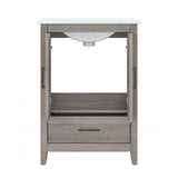 Bush Furniture Key West 24W Bathroom Vanity with Sink in Driftwood Gray Bush Business Furniture