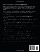 Gothic Coloring Book for Adults: 50+ Darkly Beautiful Designs of Cathedrals, Ravens, Roses, Skulls, and Gothic Fantasy Art for Relaxation and Creativity (The Gothic Dreams Coloring Series) Majosta