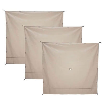 Gazelle GAZL-GA104 Waterproof Gazebo Tent Three Wind Screen Panel in Desert Brown, (Tent Not Included)