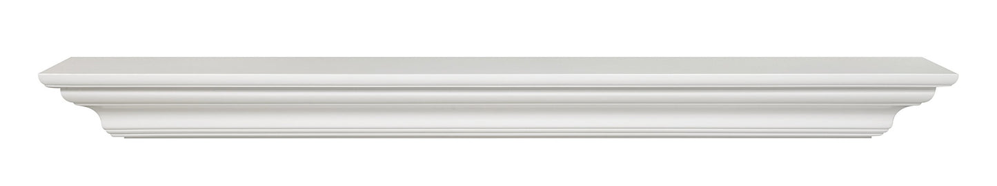 Pearl Mantels 618-72 Crestwood Mantel Shelf, 72-Inch, White