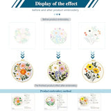 Zhenqing 3-Pack Floral Embroidery Kit for Beginners with Printed Patterns - Complete Embroidery Set with Hoop, Threads, Cotton Fabric & Tools for Home Decor (C0153)
