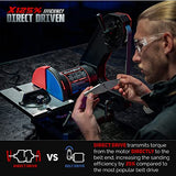 BUCKTOOL Dual Speed 1" x 42" Belt Disc Sander Combo, Bench Knife Sharpener with Large Work Table, Professional Benchtop Belt Sander with Direct-drive Bucktool