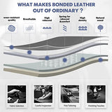 COLAMY High Back Executive Office Chair- Ergonomic Home Computer Desk Leather Chair with Padded Flip-up Arms, Adjustable Tilt Lock, Swivel Rolling Chair for Adult Working Study-Black COLAMY