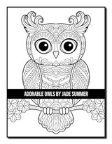 Adorable Owls: An Adult Coloring Book with Cute Owl Portraits, Fun Owl Designs, and Relaxing Mandala Patterns Majosta