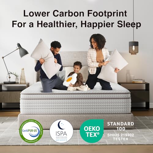 Novilla 12 Inch Full Size Mattress in a Box, Hypoallergenic & Back Pain Relief, Hybrid Full Mattresses with Smarts Coils, Fiberglass Free CertiPUR-US Certified Colchones No Box Spring Needed Novilla