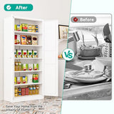 Pantry Cabinet,White Pantry Storage Cabinet,Metal Storage Cabinet with Doors and Shelves,Ventilated Tall Cupboard,Pantries,71"H Food Pantry Cabinet for Kitchen,Home,Office,Dining Room,Living Room SISESOL