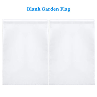 Blank Sublimation Garden Flag DIY Lawn Garden Flags Polyester Banners Flag for Indoor Outdoor Courtyard Decoration, 11.8 x 17.7 Inches