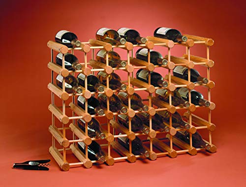 J.K. Adams Ash Wood Modular Stackable Wine Rack Storage Holder with Natural pins, 40 Bottle J.K. Adams