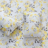 Great Bay Home Floral King Quilt Set with Shams, Yellow Floral Bedding Set, All-Season, Lightweight Bedspread. Reversible. Farmhouse Bedding. (King, Helene) Great Bay Home