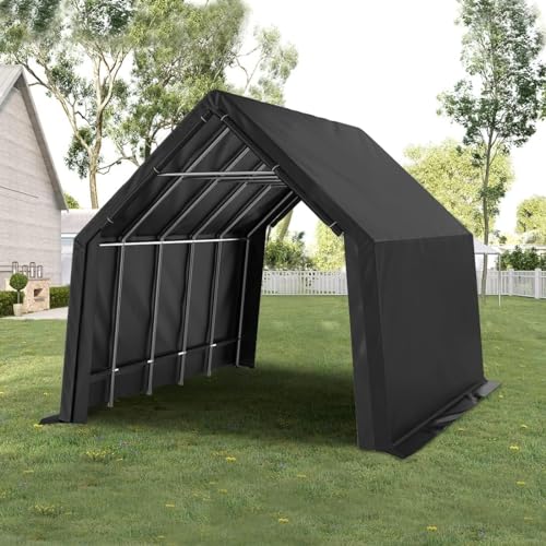 KING BIRD 13' x 20' Heavy Duty Carport Anti-Snow Carport Outdoor Storage Shelter Shed Instant Garage Car Canopy with Reinforced Ground Bars - WoodArtSupply